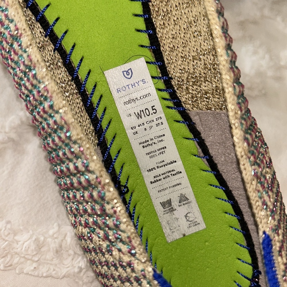 Rothy’s Multi Metallic Point Size 10.5 Euc Retire… - image 7